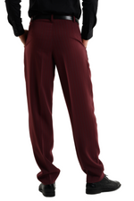 Load image into Gallery viewer, Striped Burgundy Men&#39;s Tango Pants With Three Pleats
