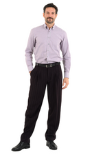 Load image into Gallery viewer, Eggplant Striped Tango Pants With Four Pleats
