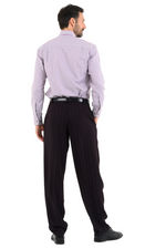 Load image into Gallery viewer, Eggplant Striped Tango Pants With Four Pleats
