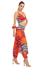 Load image into Gallery viewer, Striped Floral Harem Style Tango Pants With Slits
