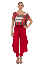 Load image into Gallery viewer, Striped Satin Boxy Crop Top