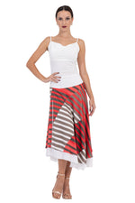 Load image into Gallery viewer, Striped Two-layer Satin Dance Skirt