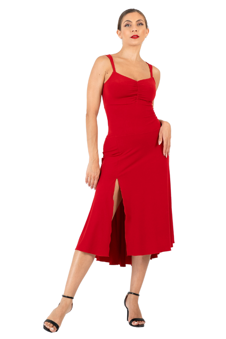 Sweetheart Neckline Tango Dress With Right Slit