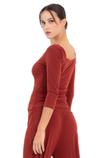 Load image into Gallery viewer, Sweetheart Neckline 3/4 Sleeve Top
