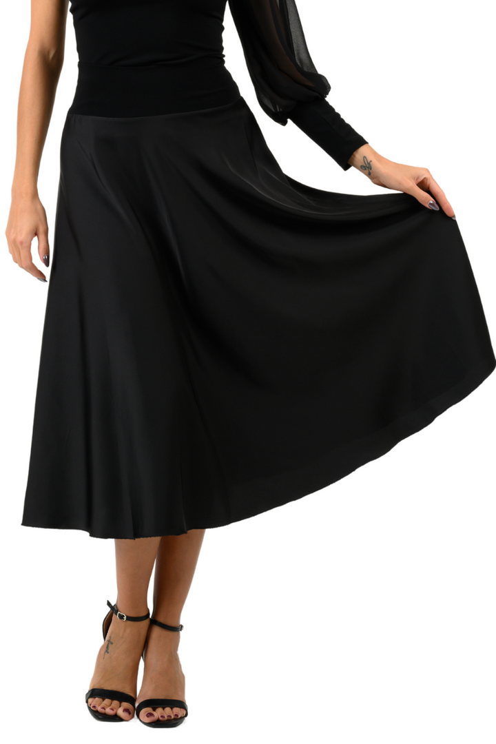 Swing Satin Skirt