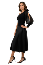 Load image into Gallery viewer, Swing Satin Skirt (S) (Black)
