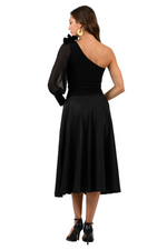 Load image into Gallery viewer, Swing Satin Skirt (S) (Black)
