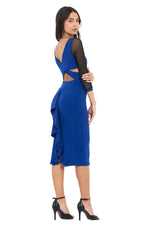 Load image into Gallery viewer, Tango Dress With Crisscross Back &amp; Mesh Sleeves
