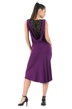 Load image into Gallery viewer, Tango Dress With Lace Covered Draped Back