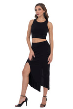 Load image into Gallery viewer, Tango Skirt With Curved Front Slit