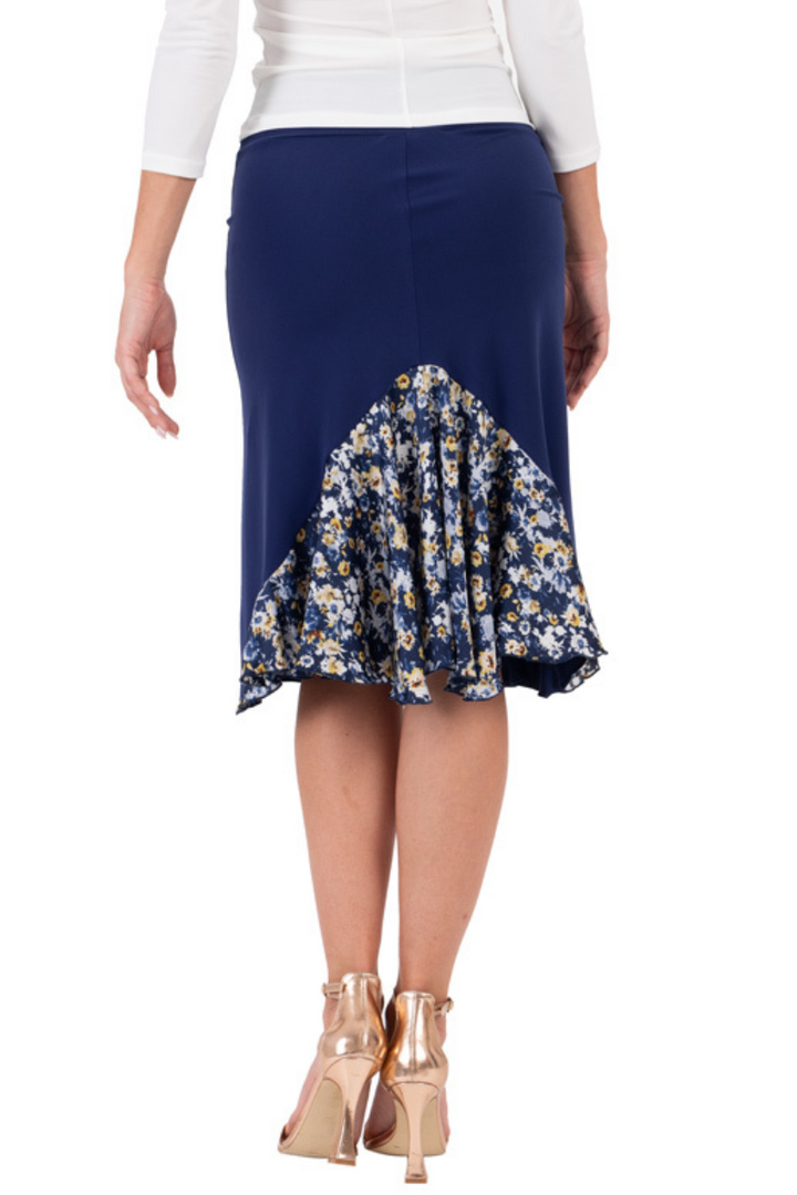  Tango Skirt With Satin Floral Back Ruffles. 