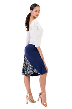 Load image into Gallery viewer,  Tango Skirt With Satin Floral Back Ruffles. 