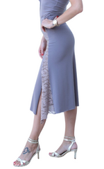 Load image into Gallery viewer, Tango Skirt with Left-side Lace Details