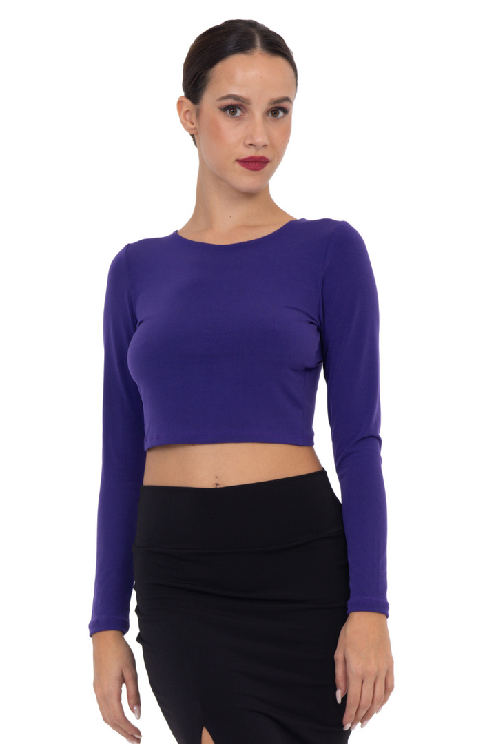 Tango Top With Draped Overlap Back