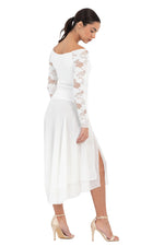 Load image into Gallery viewer, Tango Top With Lace Long Sleeves

