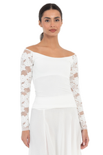 Load image into Gallery viewer, Tango Top With Lace Long Sleeves
