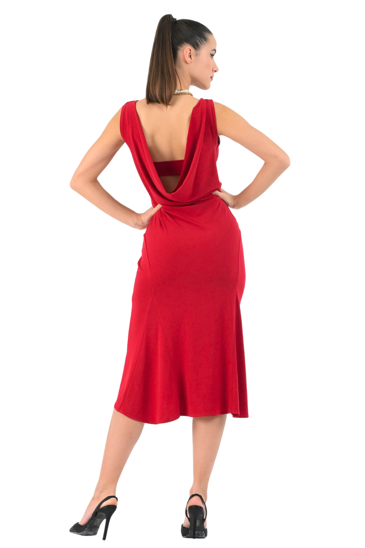 Tango Dress With Draped Back