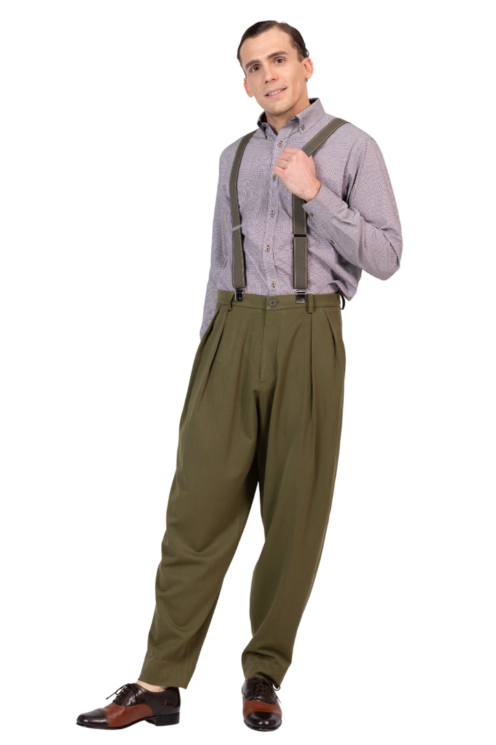 Tango Pants With Two Inverted Pleats