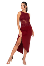 Load image into Gallery viewer, Lace Keyhole Back Dance Sleeveless Crop Top
