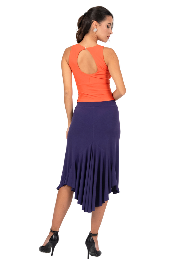 Tango Skirt With Ruffled Long Back Tail