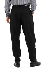 Load image into Gallery viewer, Tapered Black Tango Trousers With Two Inverted Pleats
