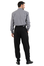 Load image into Gallery viewer, Tapered Black Tango Trousers With Two Inverted Pleats
