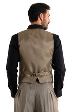 Load image into Gallery viewer, Taupe Striped Men&#39;s Tango Vest
