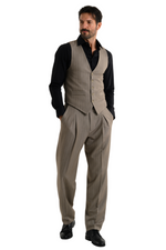 Load image into Gallery viewer, Taupe Striped Men&#39;s Tango Vest
