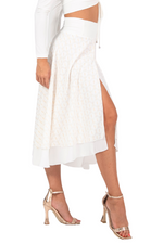 Load image into Gallery viewer, Floral Jacquard Two-layer Dance Skirt
