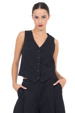 Load image into Gallery viewer, Textured Brokar Women&#39;s Suit Vest