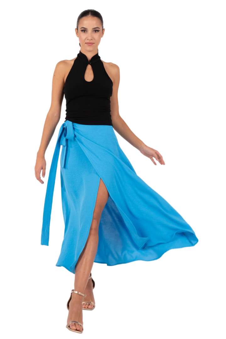 Textured Wrap Dance Skirt