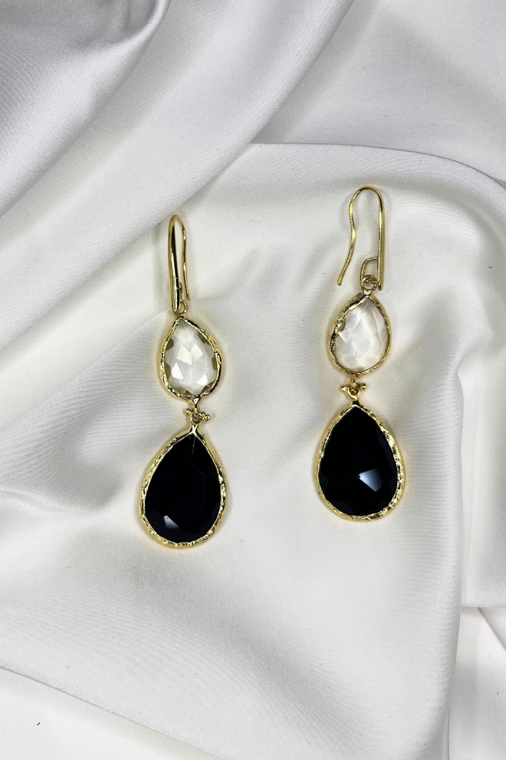 Thalia Black Gold Tango Earrings