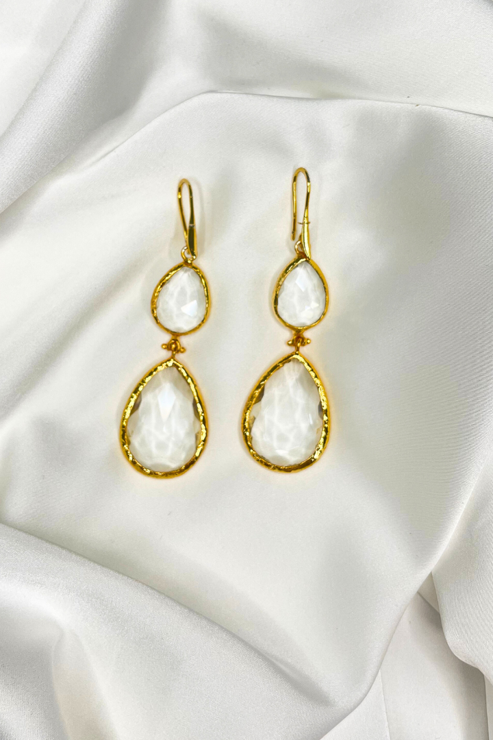 Thalia Clear Gold Tango Earrings