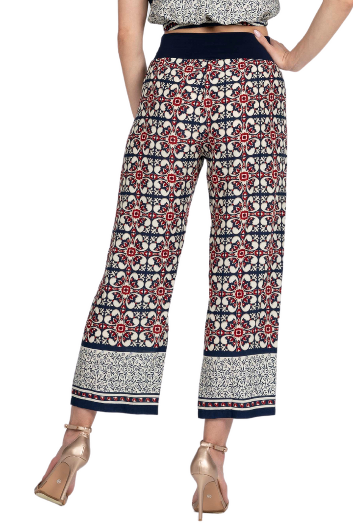 Tile Print Cropped Tango Pants