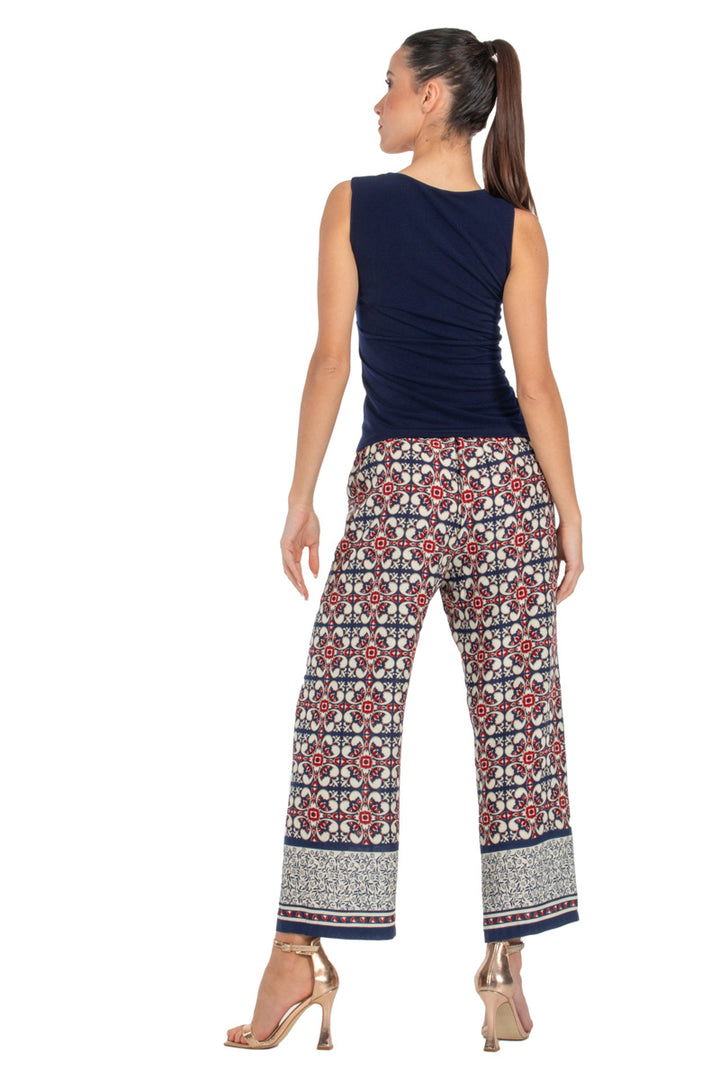 Tile Print Cropped Tango Pants