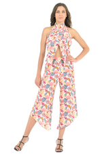 Load image into Gallery viewer, Tropical Pastel Asymmetric Cropped Pants
