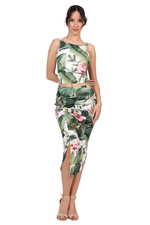 Load image into Gallery viewer, Tropical Paradise Crop Top With Low Twist Back