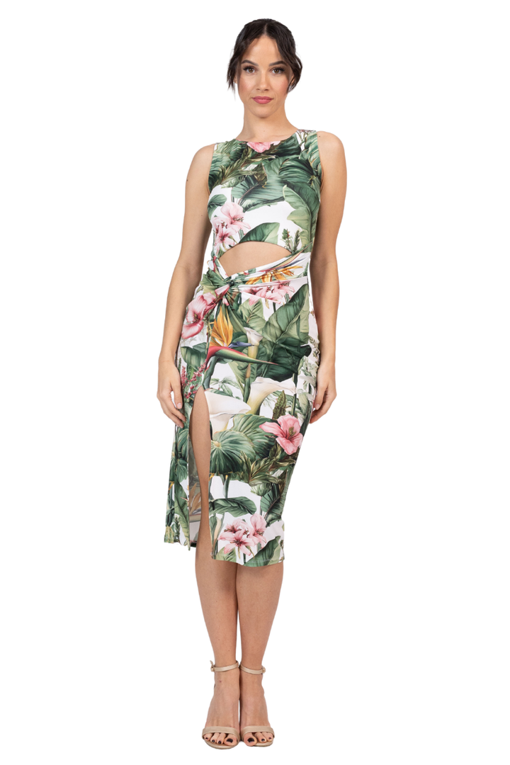Tropical Paradise Cutout Bodycon Dress
