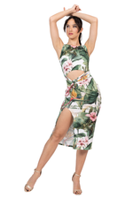 Load image into Gallery viewer, Tropical Paradise Cutout Bodycon Dress