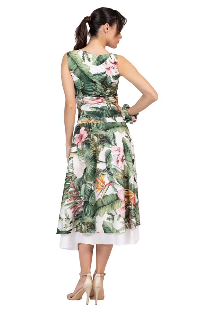 Tropical Paradise Two-layer Satin Dance Skirt