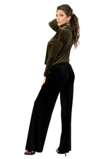 Load image into Gallery viewer, Turtleneck Velvet Long Sleeve Top