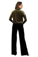 Load image into Gallery viewer, Turtleneck Velvet Long Sleeve Top
