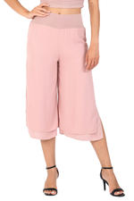 Load image into Gallery viewer, Two-layer Black Georgette Cropped Culottes