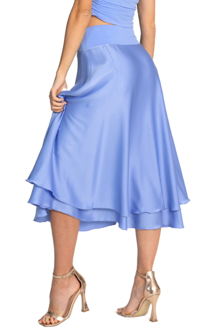 Two-layered Satin Dance Skirt