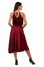 Load image into Gallery viewer, Two-layered Satin Dance Skirt
