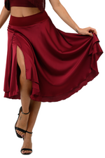 Load image into Gallery viewer, Two-layered Satin Dance Skirt
