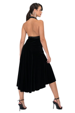 Load image into Gallery viewer, Velvet Halterneck Tango Dress with Sparkling Mesh