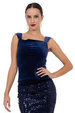 Load image into Gallery viewer, Velvet Square Neckline Top With Thick Straps