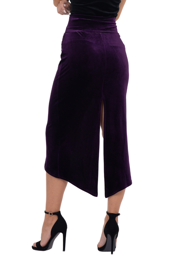 Velvet Tango Skirt With Front & Center Back Slit