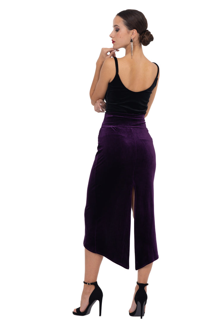 Velvet Tango Skirt With Front & Center Back Slit